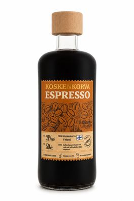 Koskenkorva Espresso Kaffeelikör (21% Vol.) 50cl- [Enthält Sulfite]