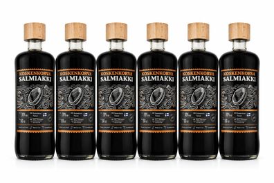 Koskenkorva Salmiakki Likör 6x 0,5L - Finnischer Likör mit skandinavischer salz