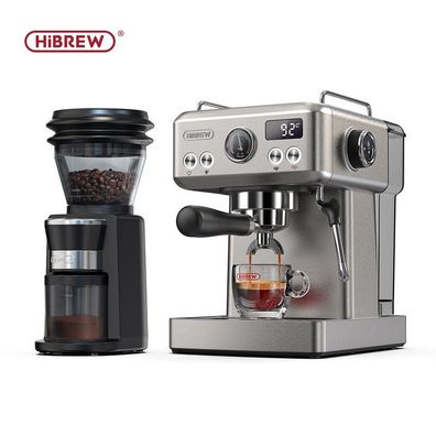 HiBREW H10A 19bar Kaffeemaschine, echanisches manometer+digitale LED-anzeige