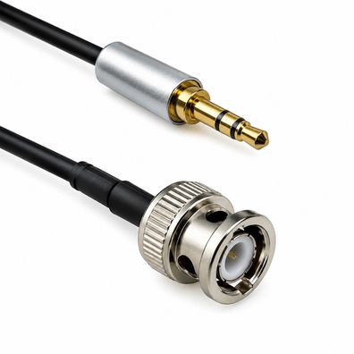 A94 BNC auf 3,5 mm TS Mono-Klinkenstecker RG174 Koaxialkabel 100cm 50 Ohm Audiokabel
