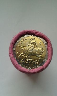 2 euro Rolle 2009 Rolle 25 x 2 euro 2009 Griechenland Europa auf dem Stier