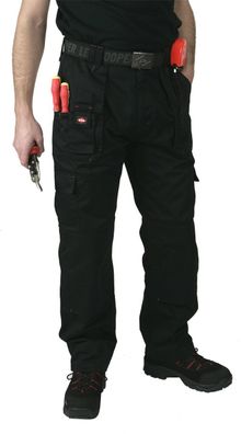 Lee Cooper Cargo Arbeitshose 206 W30 L32 Schwarz mit Kniepolstertaschen