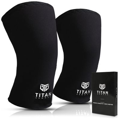 Titan Armour Kniebandagen 7 mm Neopren XL Kompression fér Gewichtheben