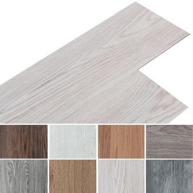 Inmozata PVC Bodenbelag 5,01mÂ² Vinylboden Selbstklebend Wasserdicht Weiß Grau