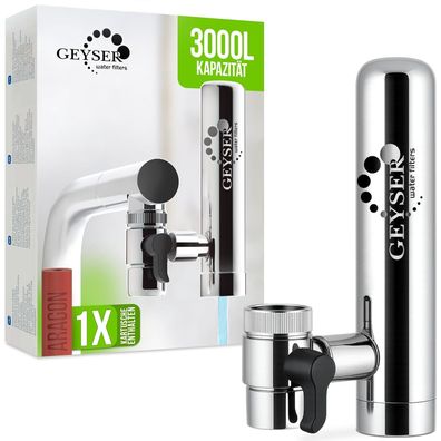 Geyser Euro Wasserfilter 3000L Wasserhahn Aragon reduziert Chlor und Gifte