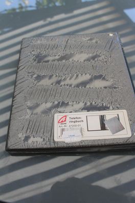 TelefonringbuchAdressbuch; Telefonregister, Telefonverzeichnis; 180 x 220 mm, schwarz