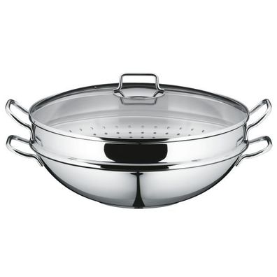 WMF Wok Macao Party 4 pièces avec insert vapeur 36 cm