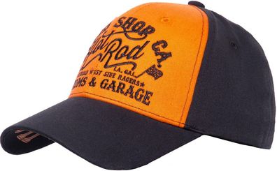 King Kerosin Baseball Cap mit Print auf der Schirmunterseite 280139 Orange