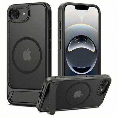 Tech-Protect MagRack Mag kompatibel mit Apple iPhone 17e Transparent-Schwarz Handy