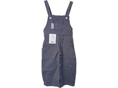 Lange Fischer Latzhose für Kinder mit blauen Streifen Maritim Größe 80