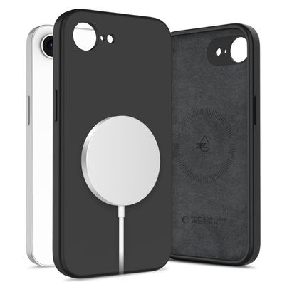 Tech-Protect Silicone Mag kompatibel mit Apple iPhone 17e Schwarz Handyhülle mit
