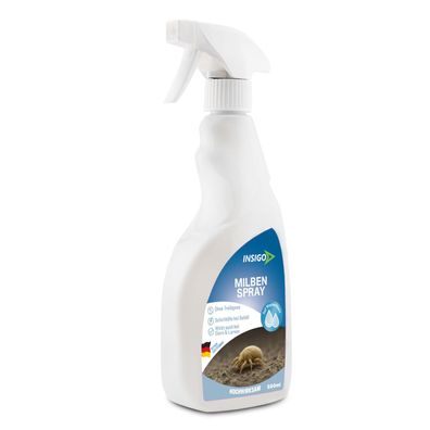 INSIGO 500ml Anti Milbenspray Milbenmittel Milbenschutz Hausstaubmilben Milben frei