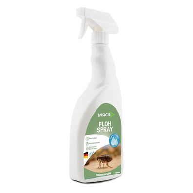INSIGO 750ml Flohspray Flohmittel Flohschutz Katzenflöhe Hundefloh Anti Flohbefall