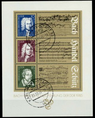 DDR BLOCK Kleinbogen Block 81 gestempelt X73A19A