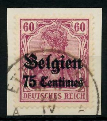 BES 1WK LP Belgien Nr 6 gestempelt Briefstück X77B0A6