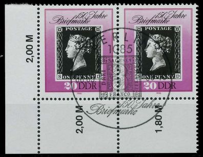 DDR 1990 Nr 3329 ESST zentrisch gestempelt WAAGR PAAR ECKE-U X02C376
