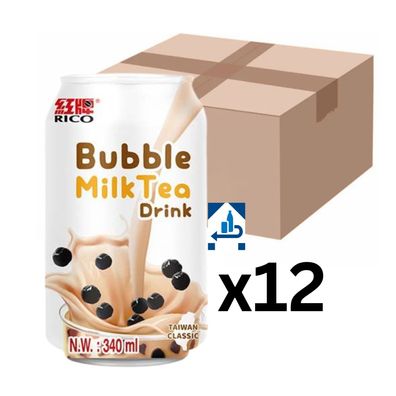 12er-Pack RICO Bubble Milk Tea Getränk Classic 340ml (inkl. 3€ EINWEG-Pfand)