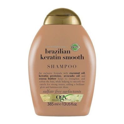 OGX Glättendes Shampoo mit brasilianischem Keratin, 385 ml