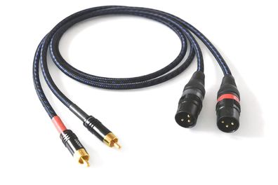 Sommercable -Classique- HighEnd Adapterkabel - Cinch auf XLR-Stecker - Blau