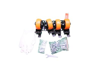 VEVOR Möbelrollen 4er-Set Lenkrollen 76,2 mm 454 kg mit Bremsen 360Â° drehbar