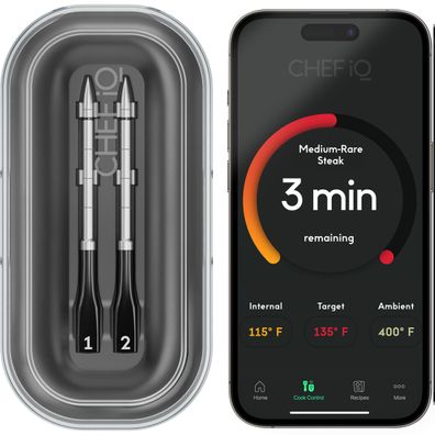 CHEF iQ Sense Smart Fleischthermometer 2 Sonden Bluetooth kabellos