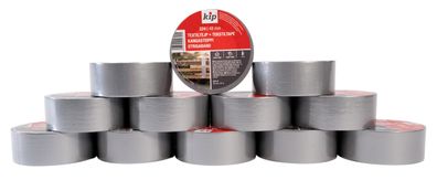 Kip 224-47 Steinband PE-Gewebeband 10 Rollen 48 mm x 50 m Grau