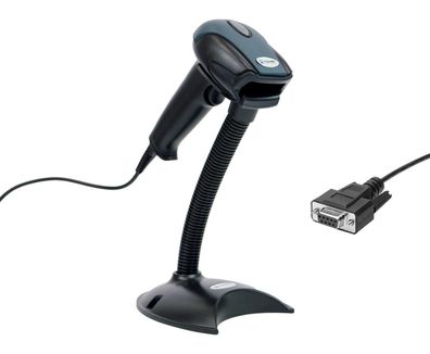 HDWR HD29A-RS232 Barcode-Scanner mit Standfuß automatischer 1D-Leser