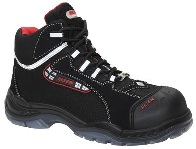 ELTEN SANDER Pro ESD S3 Sicherheitsschuhe Herren Textil Schwarz Rot Größe 44