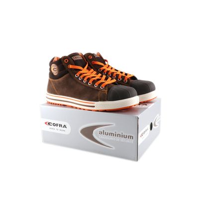 Cofra Conference S3 SRC Sicherheitsstiefel Braun Orange Leder Alukappe Gr. 43