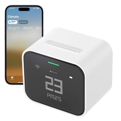 Qingping Air Monitor Lite WLAN Luftqualität Messgerät CO2 PM2.5 HomeKit Weiß