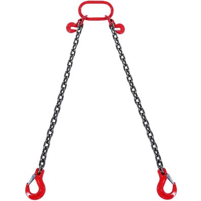 VEVOR 2-Strang Kettengehänge 1,8m G80 Krankette Haken 2993 kg ß8mm