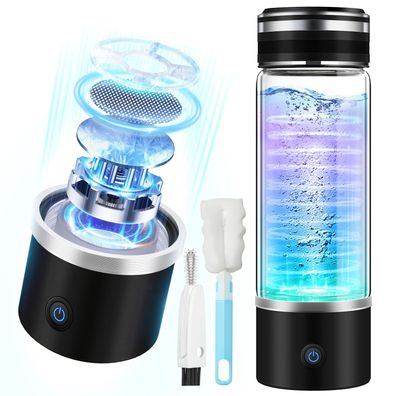 LOZLTX Wasserstoff-Wasserflasche 420ml 4000 PPB SPE PEM Elektrolyse mit Bérste