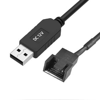 A21 USB 2.0 Stecker auf 3-Pin / 4-Pin Adapterkabel für 12V Computer PC Lüfter 30cm