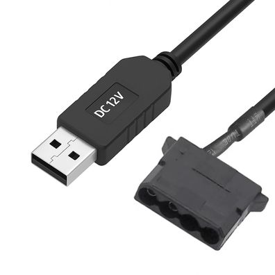 A16 USB auf 4 Pin Molex Adapterkabel, 30 cm, für 12V PC Lüfter, Stromadapter
