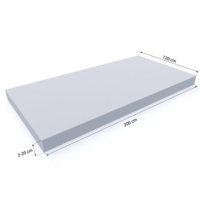 MSS e.K. Schaumstoffplatten 120 x 200 x 2 bis 20 cm RG 25/40 | 30/40 | 40/45