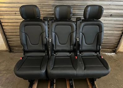 Original Mercedes Benz W447/W448 V-Klasse/Vito 3er Sitzbank Kunstleder Schwarz