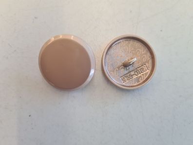 Flache Metallknöpfe mit Öse 23mm Dunkel Gold Matt