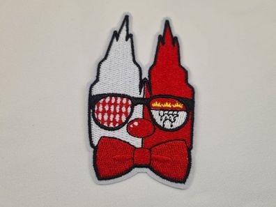 Applikation/Bügelbild Karneval Dom Rot Weiß