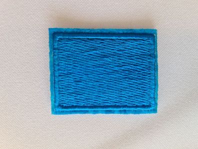 Applikation/Bügelbild Rechteck 3 x 4 cm türkis