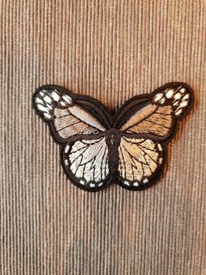 Applikation/Bügelbild Schmetterling grau