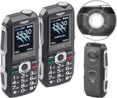 NEU 2er Set Outdoor Handy 4G DualSIM Farbdisplay wasserdicht für Outdoor Wandern