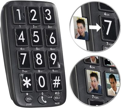 NEU Senioren Festnetztelefon 12 Foto Tasten Großtasten für Notfall Hilfe Schutz