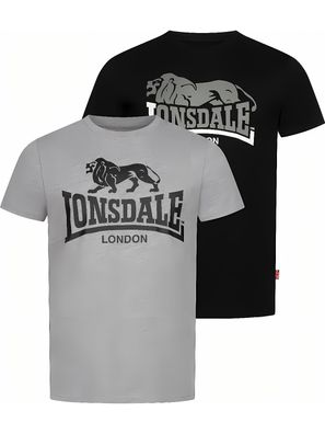 Lonsdale Loscoe T-Shirt normale Passform Doppelpack
