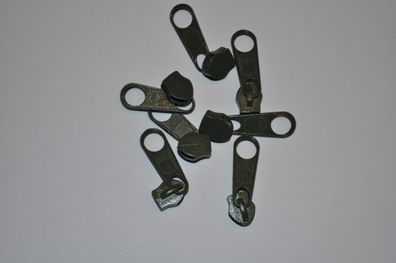 Schieber/Zipper 5 mm Reißverschluss khaki