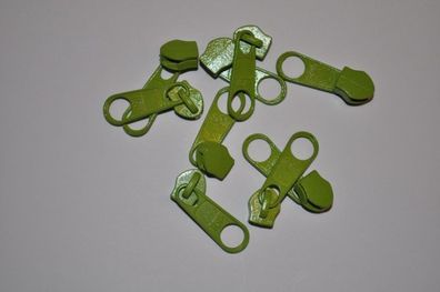 Schieber/Zipper 5 mm Reißverschluss grün