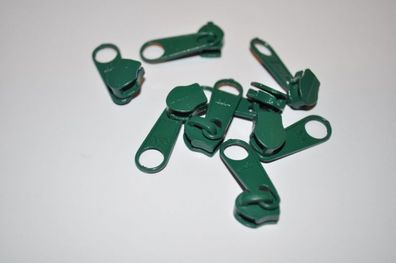 Schieber/Zipper 5 mm Reißverschluss waldgrün