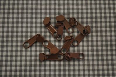Schieber/Zipper 3 mm Reißverschluss braun
