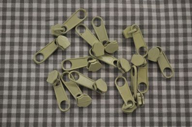 Schieber/Zipper 3 mm Reißverschluss lindgrün