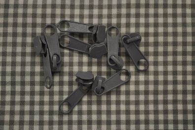 Schieber/Zipper 3 mm Reißverschluss grau