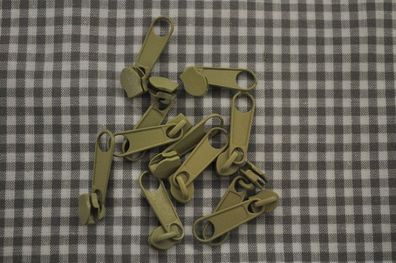 Schieber/Zipper 3 mm Reißverschluss hell olive